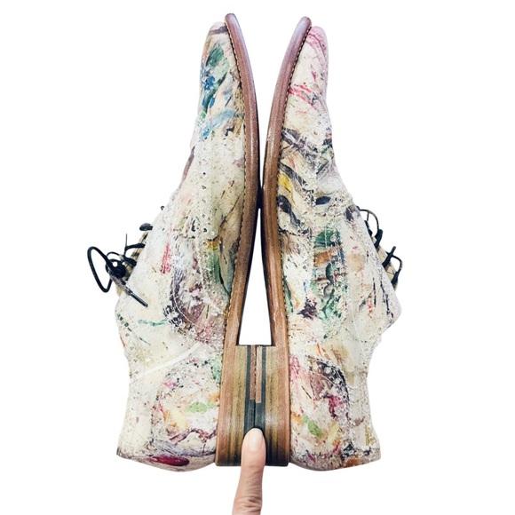 Paul Smith Multicolor Paint-Splatter Leather Oxfords main image 5